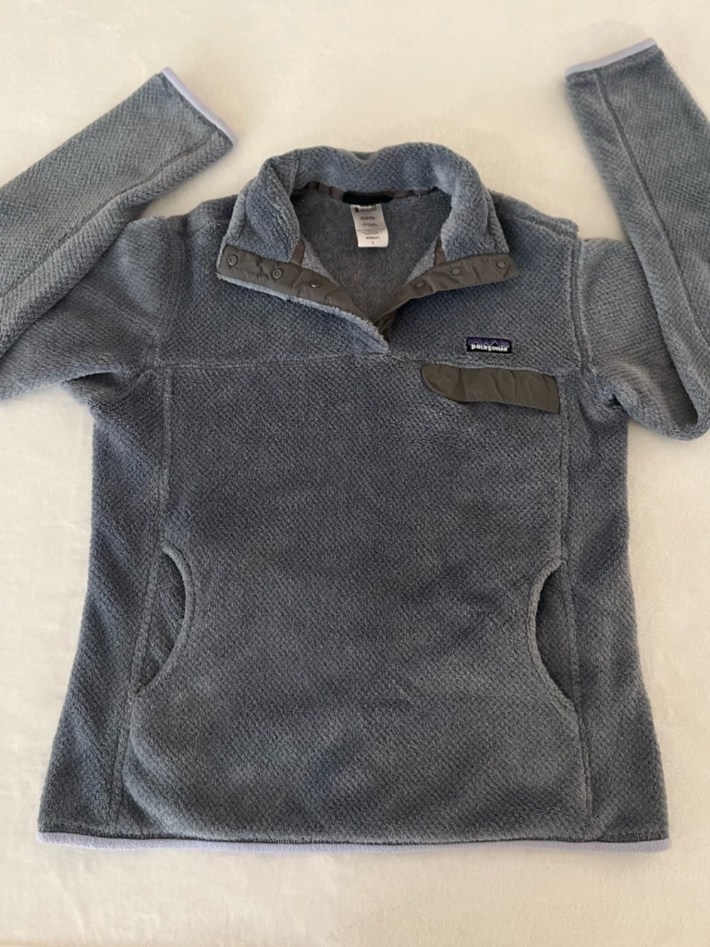 Patagonia Blue Charcoal Purple Snap-T Fleece Jacket L